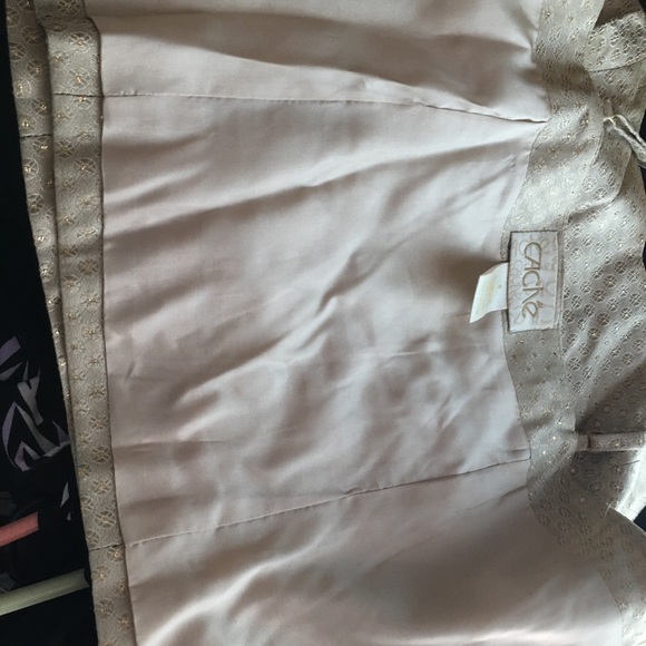 Cache size 8 dress crop top , cream/ gold - Picture 2 of 5